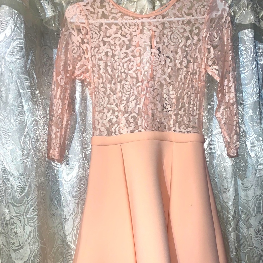 Pink floral dress